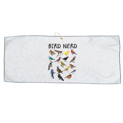 Bird Nerd Different Kinds Of Bird Gift Cute Bird Gift Large Microfiber Waffle Golf Towel