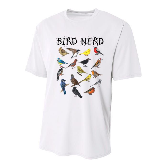 Bird Nerd Different Kinds Of Bird Gift Cute Bird Gift Youth Performance Sprint T-Shirt