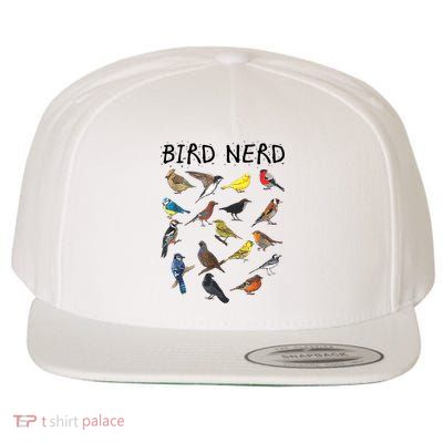 Bird Nerd Different Kinds Of Bird Gift Cute Bird Gift Wool Snapback Cap