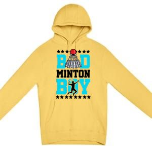 Badminton Noun Definition Shuttlecock Badminton Player Gift Premium Pullover Hoodie