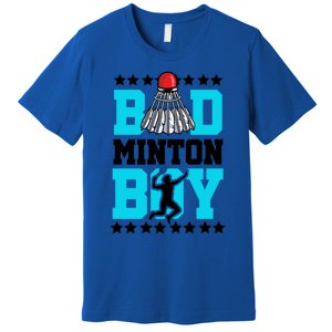 Badminton Noun Definition Shuttlecock Badminton Player Gift Premium T-Shirt