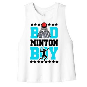 Badminton Noun Definition Shuttlecock Badminton Player Gift Women's Racerback Cropped Tank