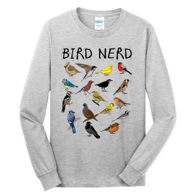 'Bird Nerd Different Kinds Of Bird' Gift Cute Bird Gift Tall Long Sleeve T-Shirt