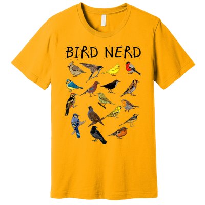 'Bird Nerd Different Kinds Of Bird' Gift Cute Bird Gift Premium T-Shirt