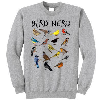 'Bird Nerd Different Kinds Of Bird' Gift Cute Bird Gift Sweatshirt