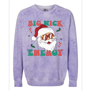 Big Nick Energy Funny Santa Claus Holiday Christmas Colorblast Crewneck Sweatshirt