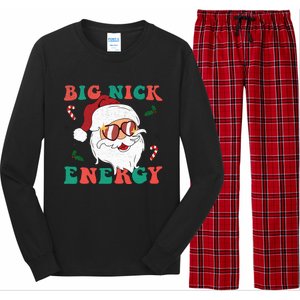 Big Nick Energy Funny Santa Claus Holiday Christmas Long Sleeve Pajama Set