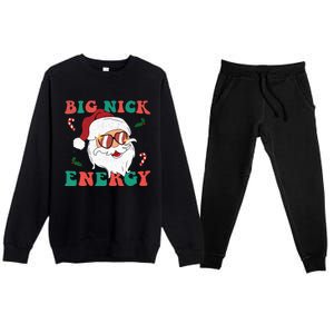 Big Nick Energy Funny Santa Claus Holiday Christmas Premium Crewneck Sweatsuit Set