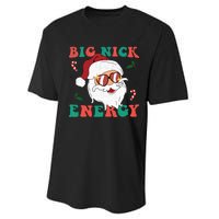 Big Nick Energy Funny Santa Claus Holiday Christmas Performance Sprint T-Shirt