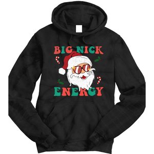 Big Nick Energy Funny Santa Claus Holiday Christmas Tie Dye Hoodie