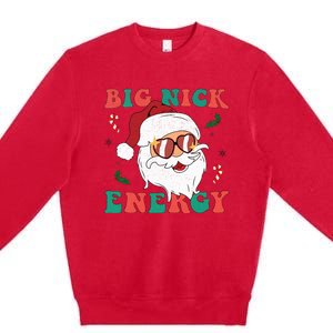 Big Nick Energy Funny Santa Claus Holiday Christmas Premium Crewneck Sweatshirt