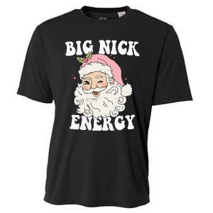 Big Nick Energy Funny Santa Xmas Retro Christmas Cooling Performance Crew T-Shirt