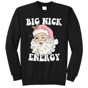 Big Nick Energy Funny Santa Xmas Retro Christmas Sweatshirt