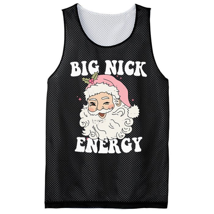 Big Nick Energy Funny Santa Xmas Retro Christmas Mesh Reversible Basketball Jersey Tank