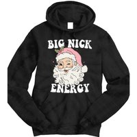 Big Nick Energy Funny Santa Xmas Retro Christmas Tie Dye Hoodie