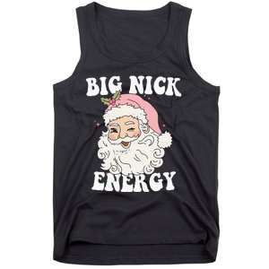 Big Nick Energy Funny Santa Xmas Retro Christmas Tank Top