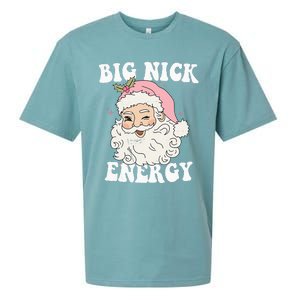 Big Nick Energy Funny Santa Xmas Retro Christmas Sueded Cloud Jersey T-Shirt