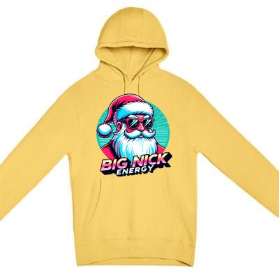 Big Nick Energy Christmas Ugly Xmas Vintage Santa Family Cool Gift Premium Pullover Hoodie