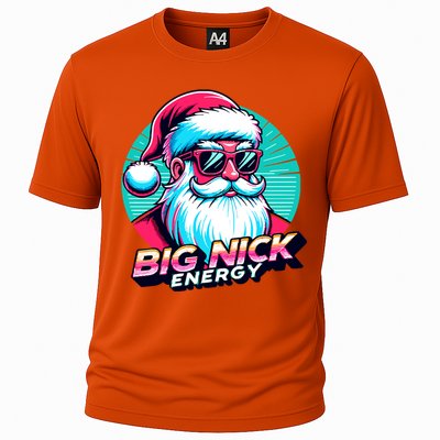 Big Nick Energy Christmas Ugly Xmas Vintage Santa Family Cool Gift Cooling Performance Crew T-Shirt