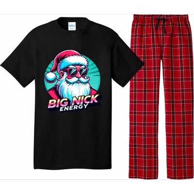 Big Nick Energy Christmas Ugly Xmas Vintage Santa Family Cool Gift Pajama Set