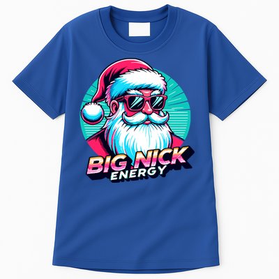 Big Nick Energy Christmas Ugly Xmas Vintage Santa Family Cool Gift Tall T-Shirt