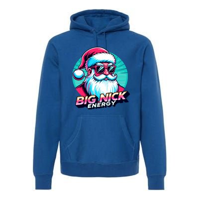 Big Nick Energy Christmas Ugly Xmas Vintage Santa Family Cool Gift Premium Hoodie