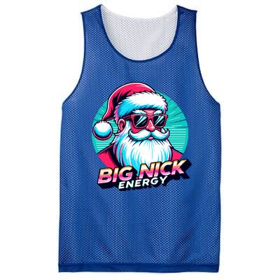 Big Nick Energy Christmas Ugly Xmas Vintage Santa Family Cool Gift Mesh Reversible Basketball Jersey Tank