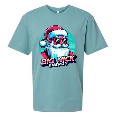 Big Nick Energy Christmas Ugly Xmas Vintage Santa Family Cool Gift Sueded Cloud Jersey T-Shirt