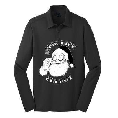 Big Nick Energy Christmas Vintage Santa Ugly Xmas Sweater Gift Silk Touch Performance Long Sleeve Polo