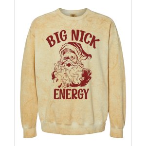 Big Nick Energy Funny Family Christmas Santa Cute Xmas Colorblast Crewneck Sweatshirt