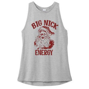 Big Nick Energy Funny Family Christmas Santa Cute Xmas Ladies PosiCharge Tri-Blend Wicking Tank