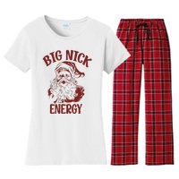 Big Nick Energy Funny Family Christmas Santa Cute Xmas Women's Flannel Pajama Set