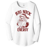 Big Nick Energy Funny Family Christmas Santa Cute Xmas Women's Perfect Tri Tunic Long Sleeve Shirt