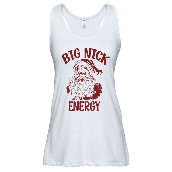 Big Nick Energy Funny Family Christmas Santa Cute Xmas Ladies Essential Flowy Tank