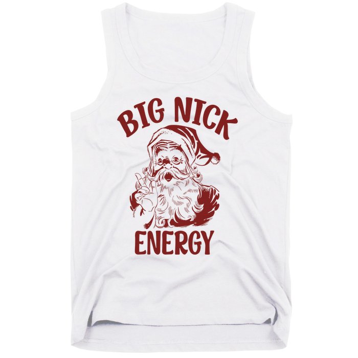 Big Nick Energy Funny Family Christmas Santa Cute Xmas Tank Top