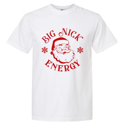 Big Nick Energy Christmas Retro Groovy Funny Vintage Santa Garment-Dyed Heavyweight T-Shirt