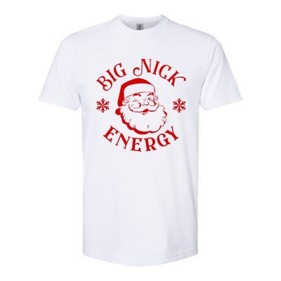 Big Nick Energy Christmas Retro Groovy Funny Vintage Santa Softstyle CVC T-Shirt