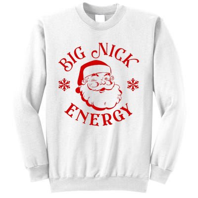 Big Nick Energy Christmas Retro Groovy Funny Vintage Santa Sweatshirt