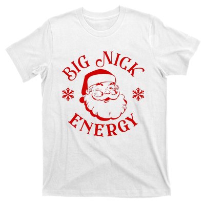 Big Nick Energy Christmas Retro Groovy Funny Vintage Santa T-Shirt