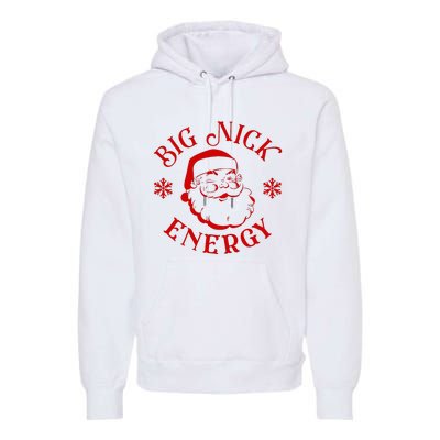 Big Nick Energy Christmas Retro Groovy Funny Vintage Santa Premium Hoodie