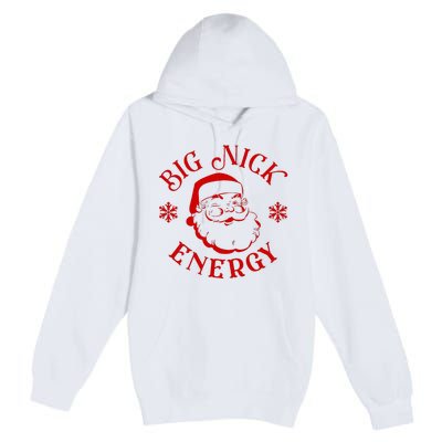 Big Nick Energy Christmas Retro Groovy Funny Vintage Santa Premium Pullover Hoodie