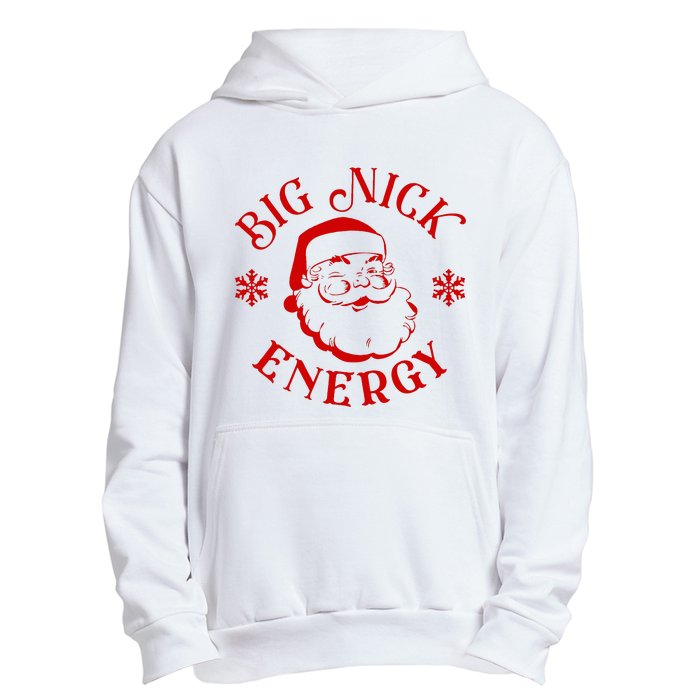 Big Nick Energy Christmas Retro Groovy Funny Vintage Santa Urban Pullover Hoodie