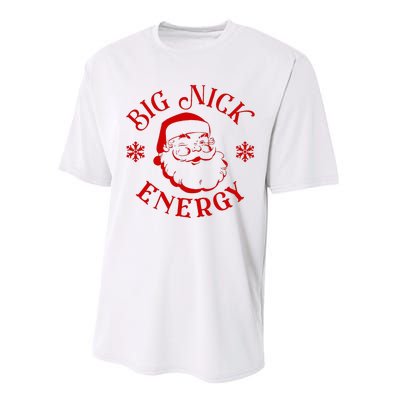 Big Nick Energy Christmas Retro Groovy Funny Vintage Santa Performance Sprint T-Shirt