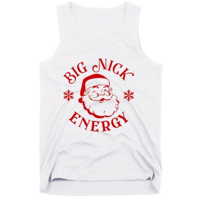 Big Nick Energy Christmas Retro Groovy Funny Vintage Santa Tank Top