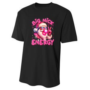 Big Nick Energy Funny Xmas Christmas Holiday Performance Sprint T-Shirt