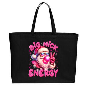 Big Nick Energy Funny Xmas Christmas Holiday Cotton Canvas Jumbo Tote