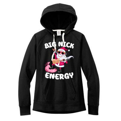 Big Nick Energy Cool Santa Christmas Funny Party Meaningful Gift Women's Fleece Hoodie