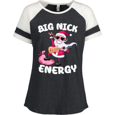 Big Nick Energy Cool Santa Christmas Funny Party Meaningful Gift Enza Ladies Jersey Colorblock Tee