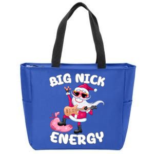 Big Nick Energy Cool Santa Christmas Funny Party Meaningful Gift Zip Tote Bag