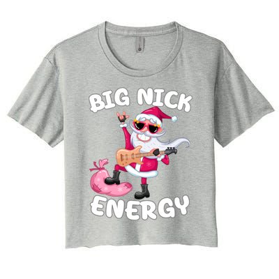 Big Nick Energy Cool Santa Christmas Funny Party Meaningful Gift Women's Crop Top Tee